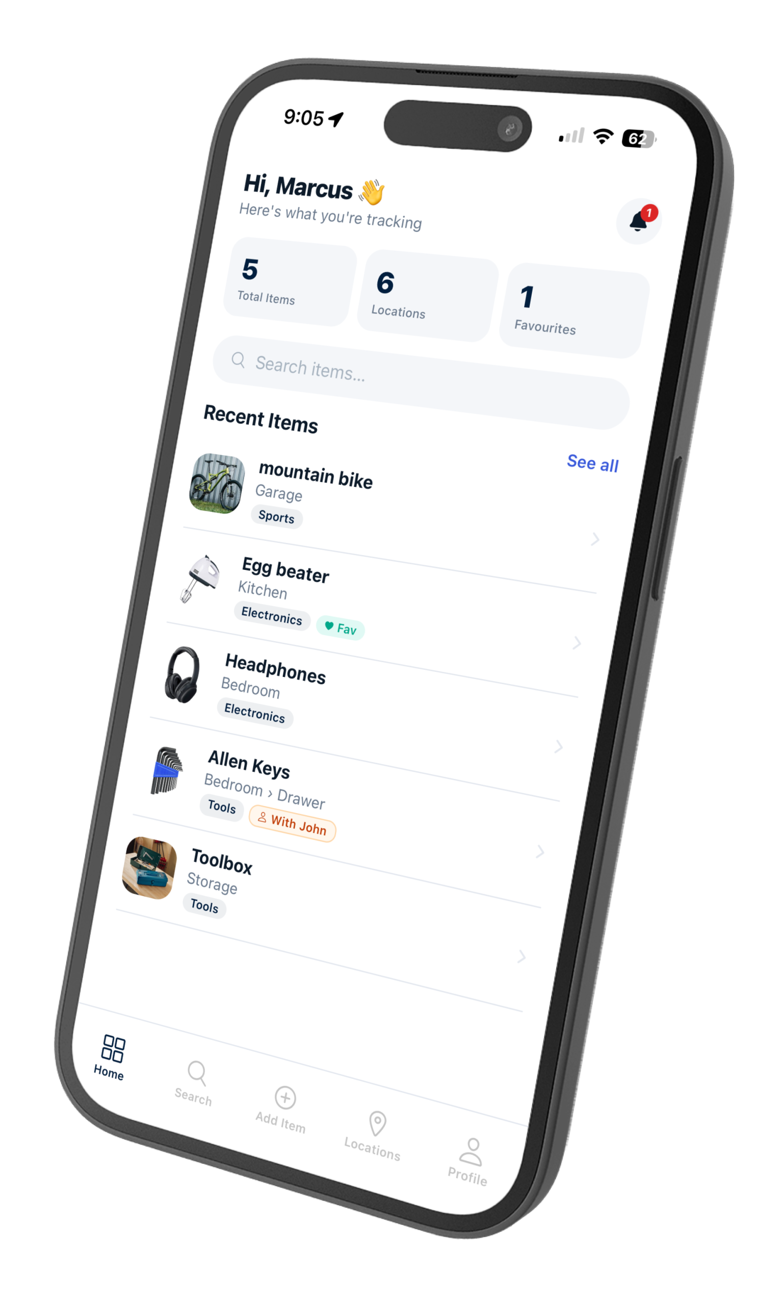 Finder app mockup